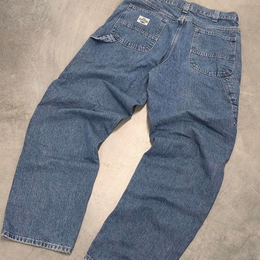 Vintage 1980s 90s Lee blue Dungaree denim jeans Size 35W 34L